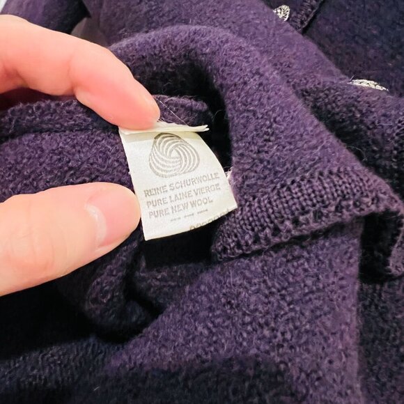 Vintage Geiger Womens Beige Tweed Pure Wool Button-Up Pockets Cardigan Sweater - Picture 11 of 16